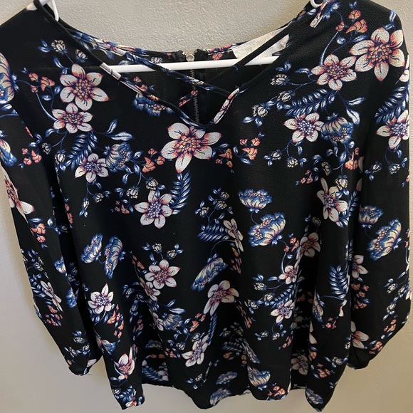 Pink Republic Tops - Pink Republic Floral Blouse Shirt Size XL
